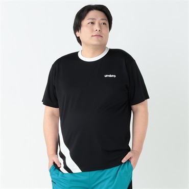 大きいサイズ UMBRO ラインTシャツ メンズ(クロ-3L)