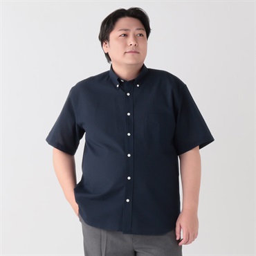 大きいサイズ  変形サッカーボタンダウンシャツ メンズ GREATESS(グレイテス)(コイアオ-3L)