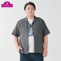 大きいサイズ  サラサラ半袖シャツ メンズ トップバリュ(TOPVALU)(チャコ－ルグレ－-2L)