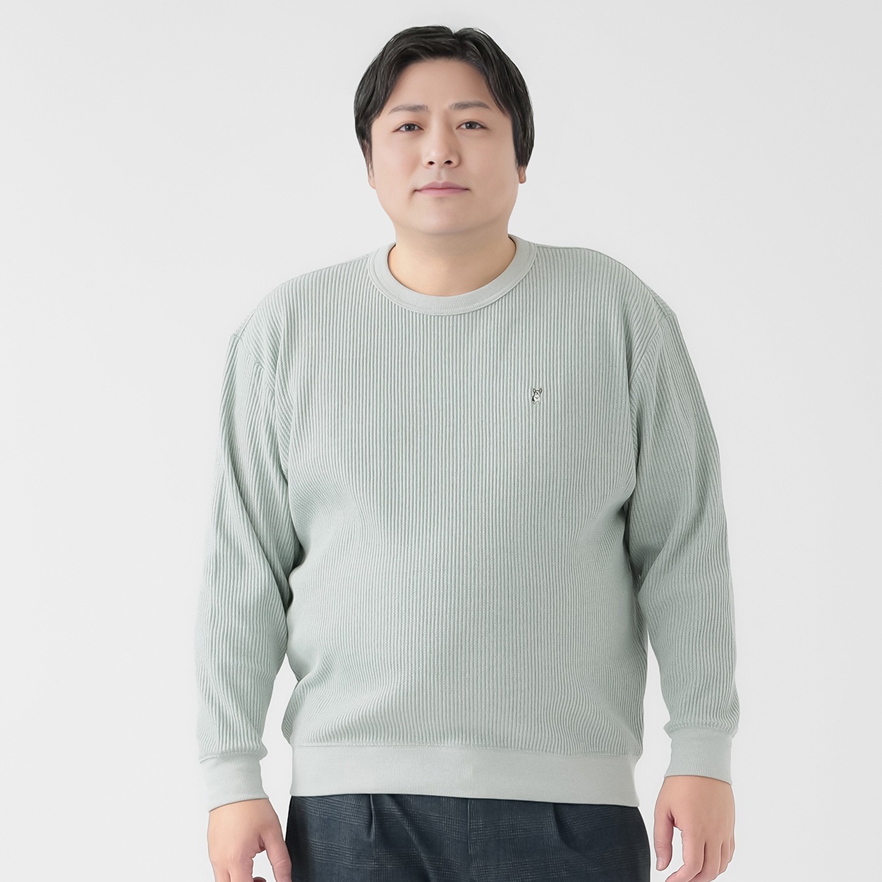 大きいサイズ MACBETH（マクベス）ワッフルトレーナー メンズ GREATESS 