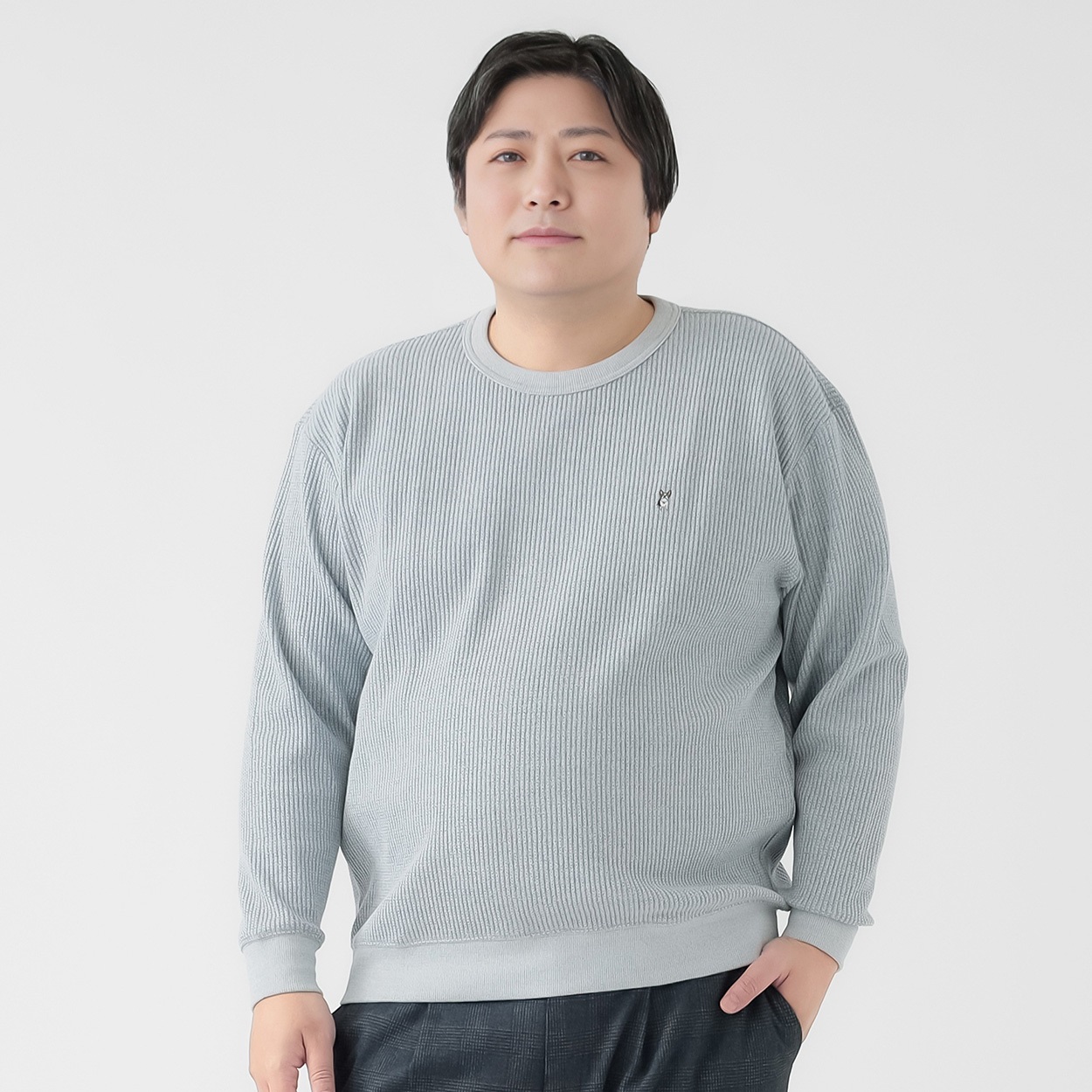大きいサイズ MACBETH（マクベス）ワッフルトレーナー メンズ GREATESS 