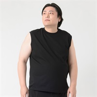 大きいサイズ SOLOTEXノースリーブ メンズ GREATESS(グレイテス)(クロ-3L)