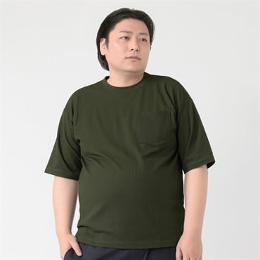 大きいサイズ 半袖SOLOTEXワッフルTシャツ メンズ GREATESS(グレイテス)
