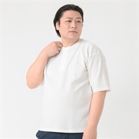 大きいサイズ 半袖SOLOTEXヘンリーTシャツ メンズ GREATESS(グレイテス)(シロ-3L)