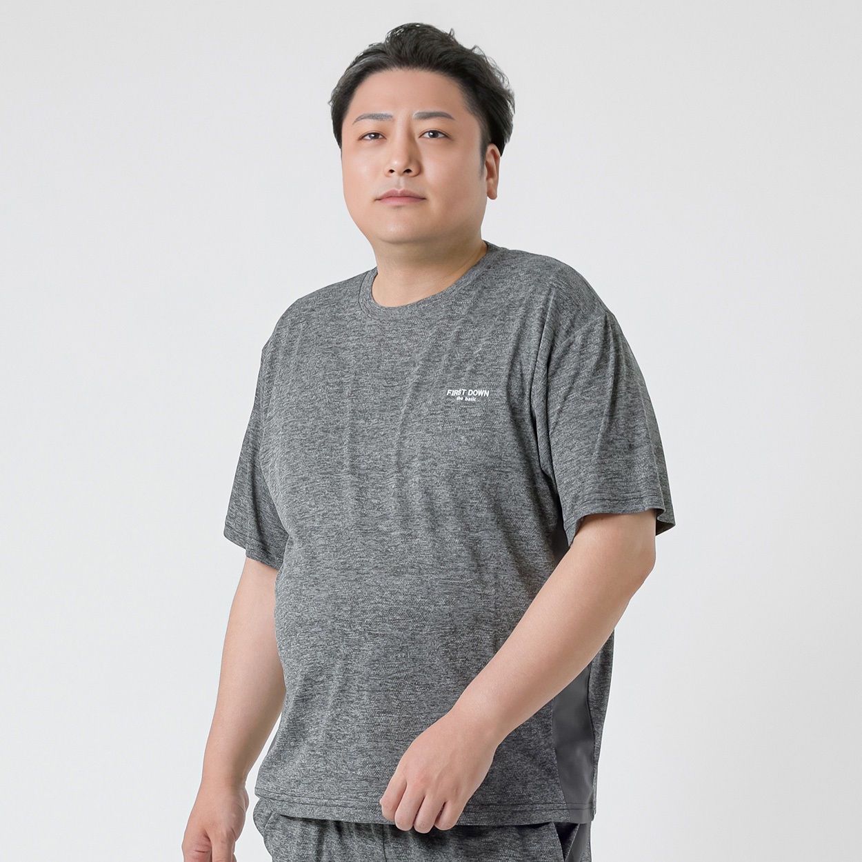 大きいサイズ カモフラジャガード半袖Tシャツ メンズ GREATESS(グレイテス)(クロ-2L)