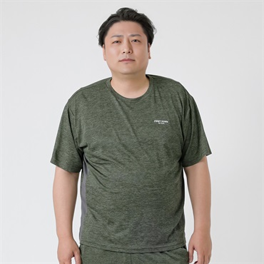 大きいサイズ カモフラジャガード半袖Tシャツ メンズ GREATESS(グレイテス)(コイミドリ-3L)