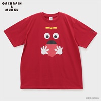大きいサイズ ガチャピン ムックプリント半袖Tシャツ メンズ GREATESS