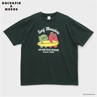大きいサイズ ガチャピン ムックプリント半袖Tシャツ メンズ GREATESS(グレイテス)(コイミドリ-3L)