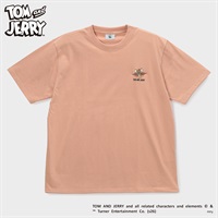 大きいサイズ Tom&JERRY（トムアンドジェリー）ワンポイント刺繍半袖Tシャツ メンズ GREATESS(グレイテス)(ウスアカ-3L)
