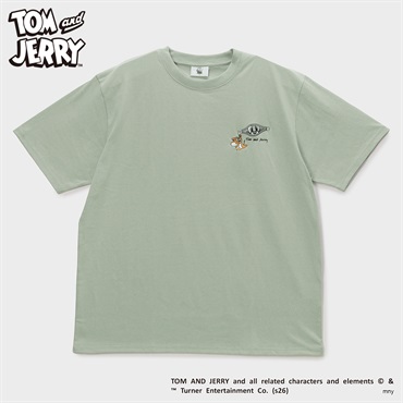 大きいサイズ Tom&JERRY（トムアンドジェリー）ワンポイント刺繍半袖Tシャツ メンズ GREATESS(グレイテス)