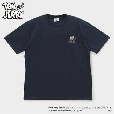 大きいサイズ Tom&JERRY（トムアンドジェリー）ワンポイント刺繍半袖Tシャツ メンズ GREATESS(グレイテス)(コイアオ-3L)