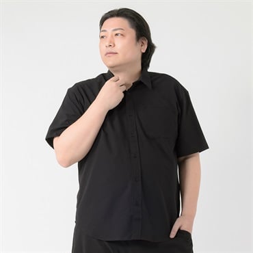 大きいサイズ 爽多シャツ メンズ GREATESS(グレイテス)(クロ-3L)