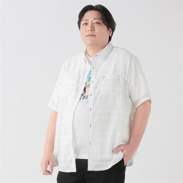 大きいサイズ MACBETH 半袖パナマシャツ メンズ GREATESS(グレイテス)(シロ-3L)