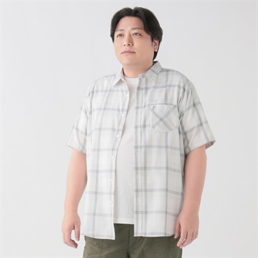 大きいサイズ MACBETH 半袖パナマシャツ メンズ GREATESS(グレイテス)(ウスクロ-3L)