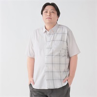 大きいサイズ MACBETH 半袖パナマシャツ メンズ GREATESS(グレイテス)(チャコ－ルグレ－-3L)
