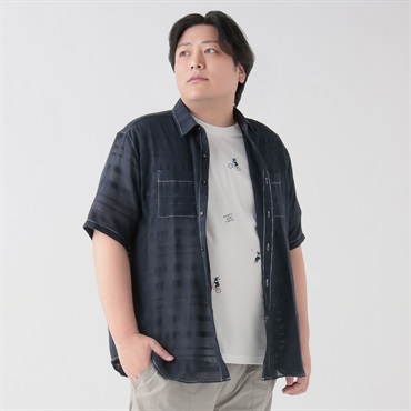 大きいサイズ MACBETH 半袖パナマシャツ メンズ GREATESS(グレイテス)(コイアオ-3L)