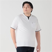 大きいサイズ MACBETH（マクベス）接触冷感レイヤードTシャツ メンズ GREATESS(グレイテス)(シロ-3L)