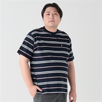 大きいサイズ MACBETH（マクベス）接触冷感ボーダーTシャツ メンズ GREATESS(グレイテス)(コイアオ-3L)