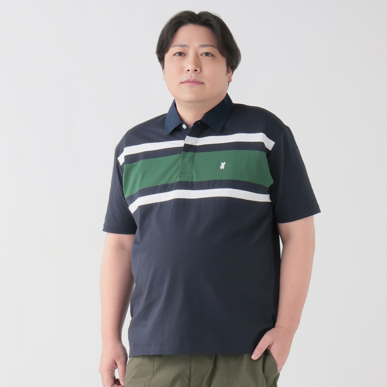 大きいサイズ MACBETH 半袖ボーダーラガー メンズ GREATESS(グレイテス