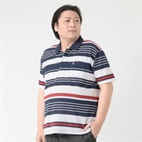 大きいサイズ MACBETH 半袖デザインポロシャツ メンズ(アカ-2L)