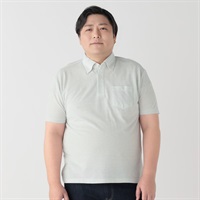 半袖BIZポロデザイン メンズ GREATESS(グレイテス)(シロ-3L)