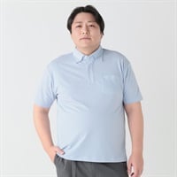 半袖BIZポロデザイン メンズ GREATESS(グレイテス)(ウスアオ-3L)