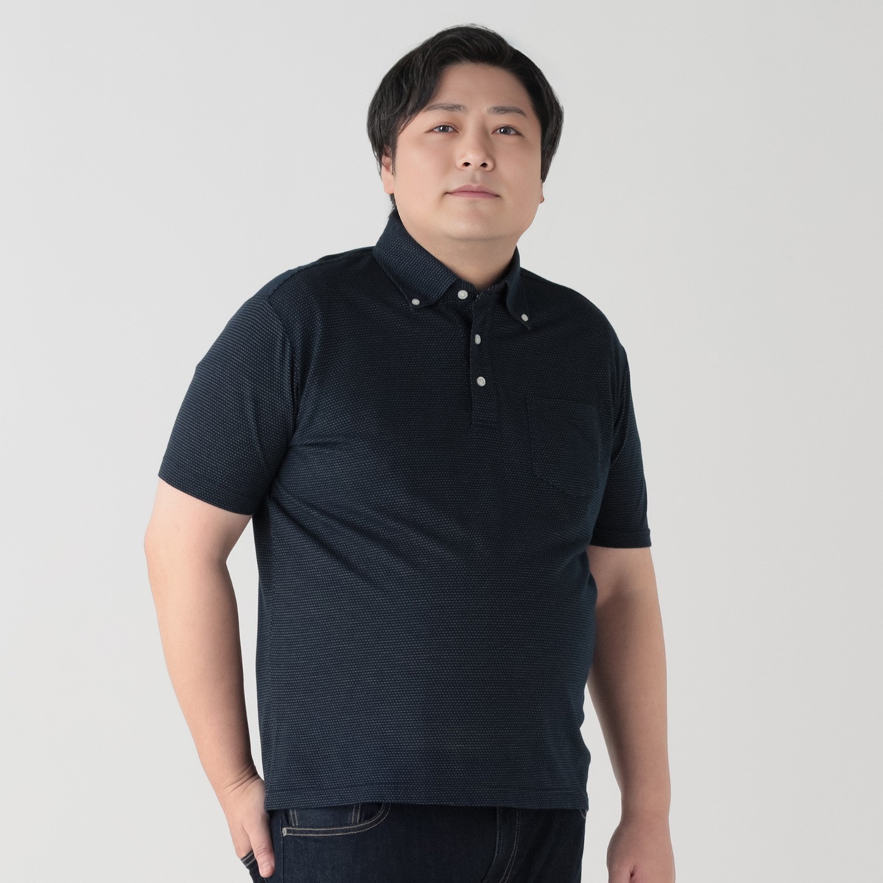 半袖BIZポロデザイン メンズ GREATESS(グレイテス)(アオ-2L)