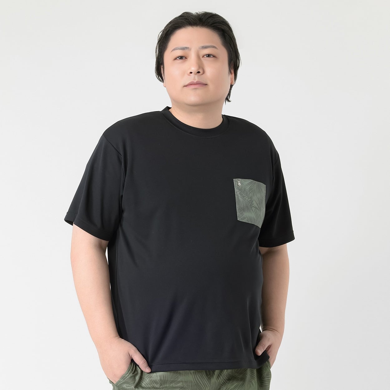大きいサイズ MACBETH ハニカムメッシュTスーツ メンズ(クロ-5L)