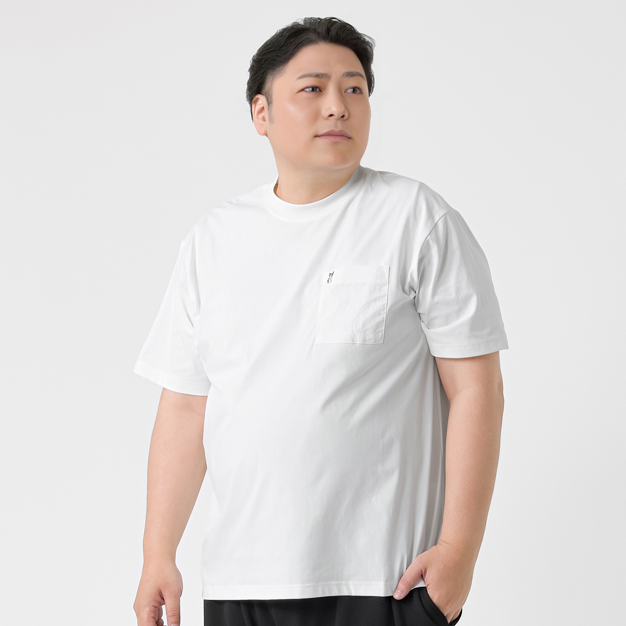 大きいサイズ MACBETH スノードライポケット付きTシャツ メンズ GREATESS(グレイテス)(シロ-3L)