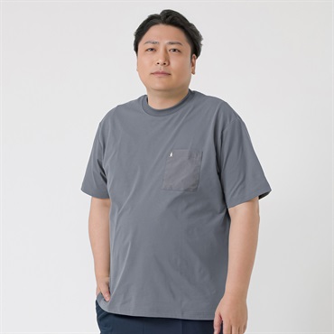 大きいサイズ MACBETH スノードライポケット付きTシャツ メンズ GREATESS(グレイテス)(チャコ－ルグレ－-3L)