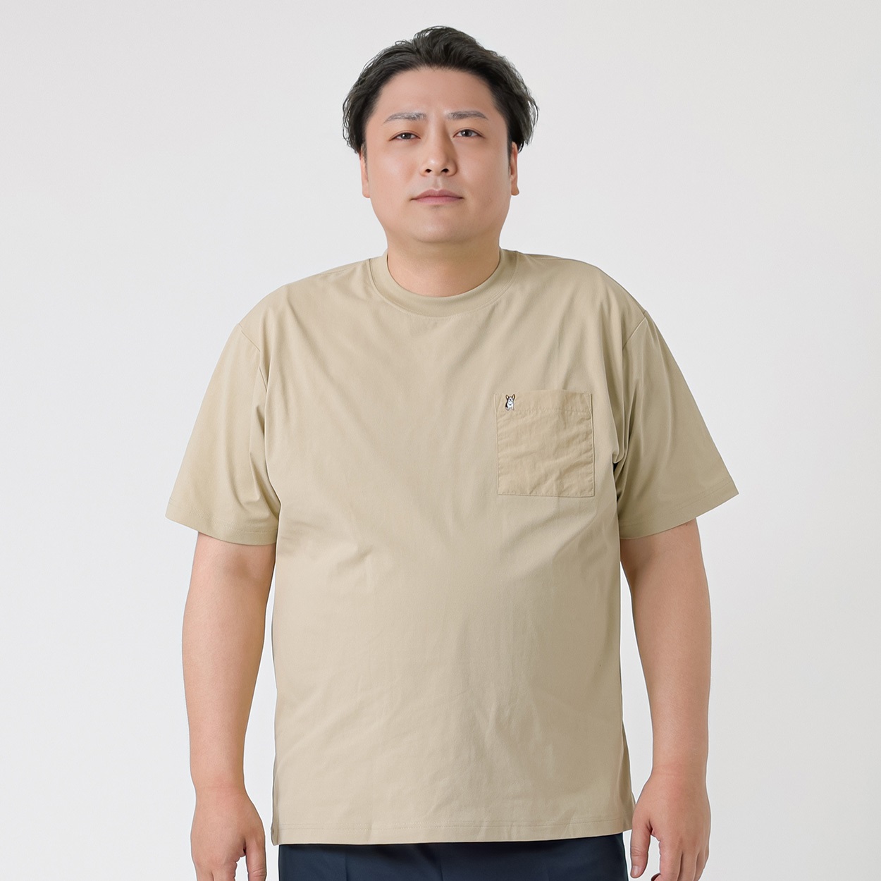 大きいサイズ MACBETH スノードライポケット付きTシャツ メンズ GREATESS(グレイテス)(ウスチャ-4L)