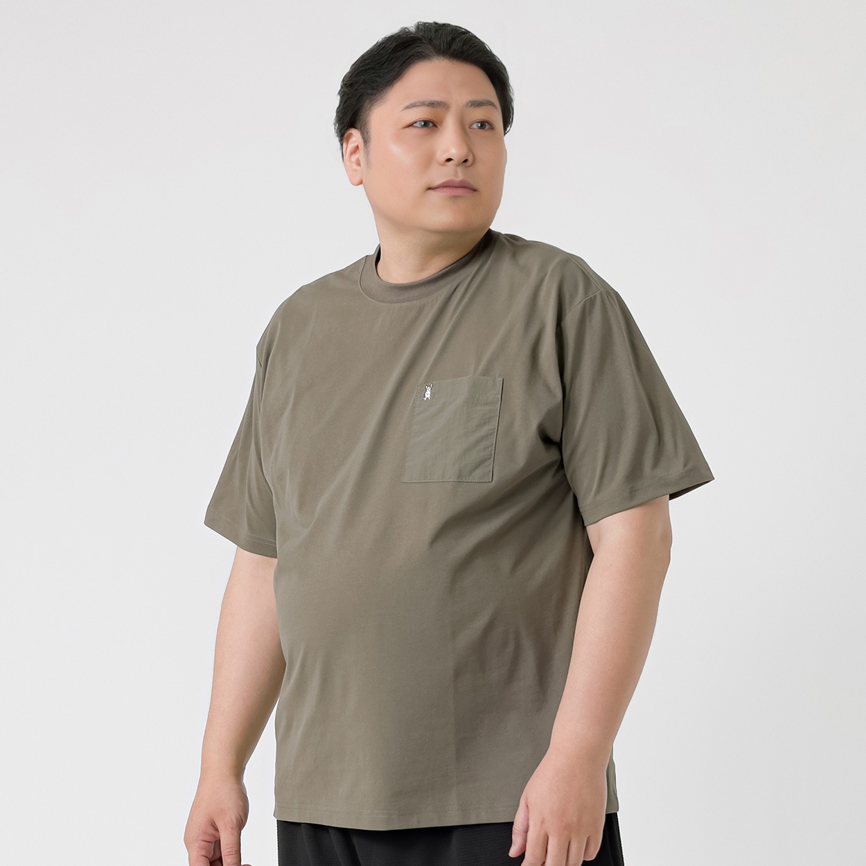 大きいサイズ MACBETH スノードライポケット付きTシャツ メンズ GREATESS(グレイテス)(コイチャ-3L)