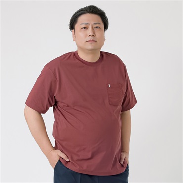 大きいサイズ MACBETH スノードライポケット付きTシャツ メンズ GREATESS(グレイテス)(コイアカ-3L)