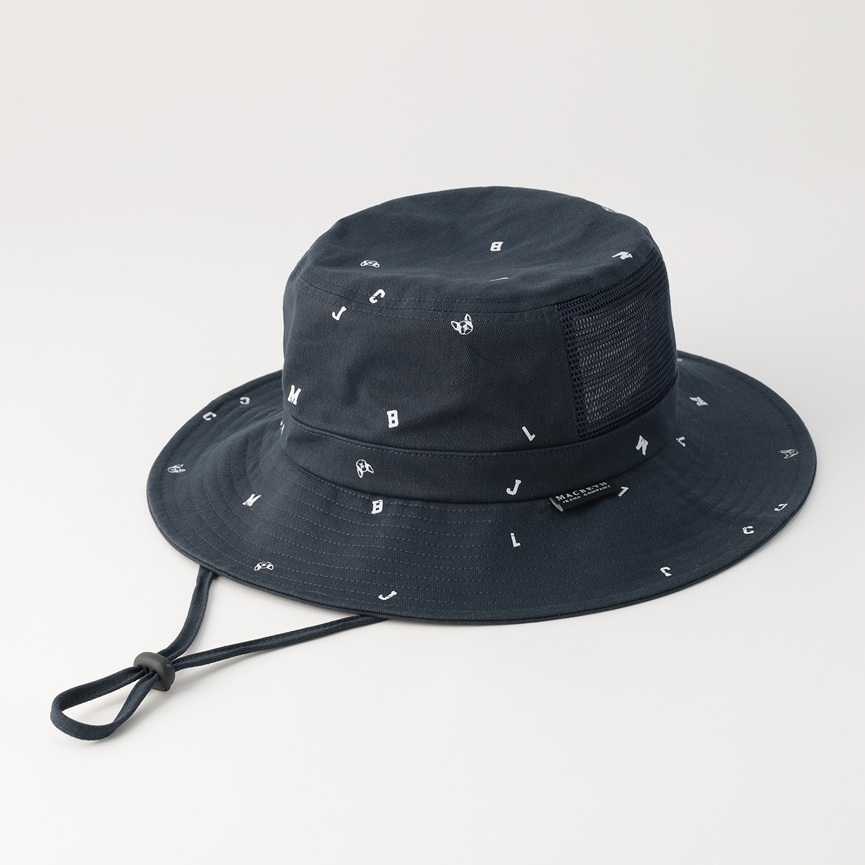 大きいサイズ MACBETH ハット紐付き メンズ GREATESS(グレイテス)(クロ-ｺﾐ)