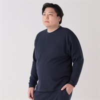 大きいサイズ 綿混長袖Tシャツ メンズ GREATESS(グレイテス)(コイアオ-3L)