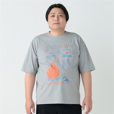 大きいサイズ オモシロTシャツ（おおさわゆう） メンズ GREATESS(グレイテス)(Ａウスクロ-3L)