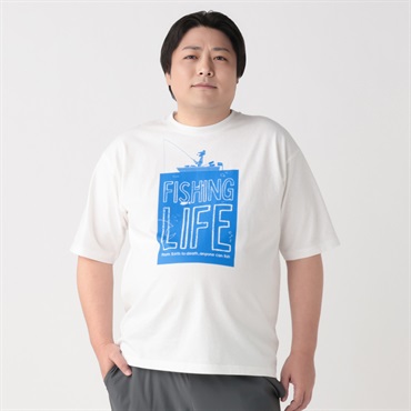大きいサイズ オモシロTシャツ（おおさわゆう） メンズ GREATESS(グレイテス)(アオ-3L)