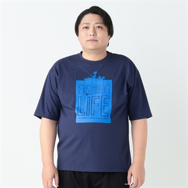 大きいサイズ オモシロTシャツ（おおさわゆう） メンズ GREATESS(グレイテス)(Ａアオ-3L)