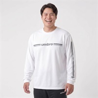 大きいサイズ UMBRO DRY長袖Tシャツ メンズ GREATESS(グレイテス)(シロ-2L)