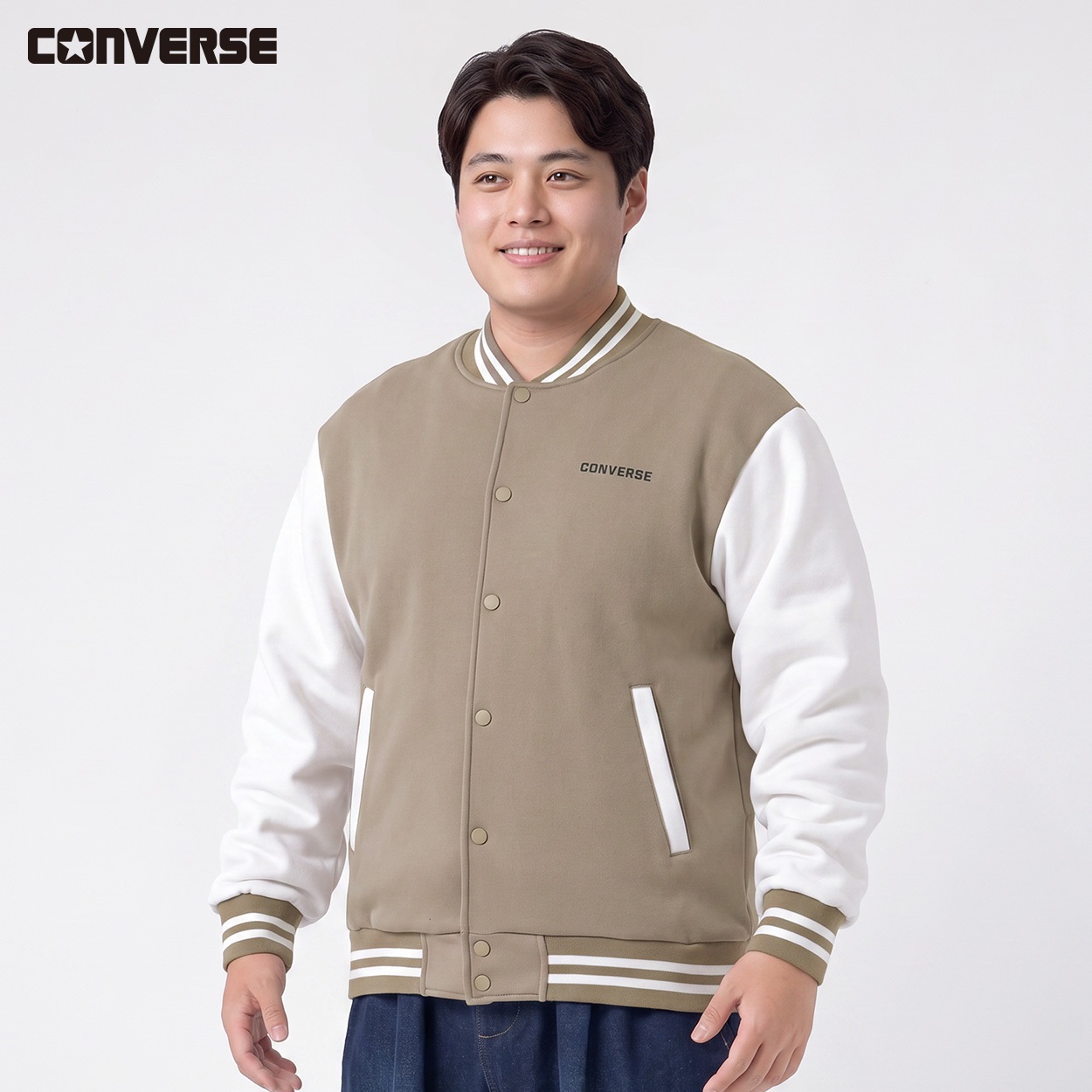 大きいサイズ CONVERSE スタジャン メンズ GREATESS(グレイテス)(ウスチャ-4L)