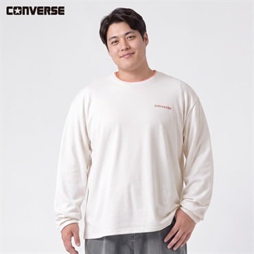 大きいサイズ CONVERSE もちもちTトレーナー メンズ GREATESS(グレイテス)(キナリ-3L)