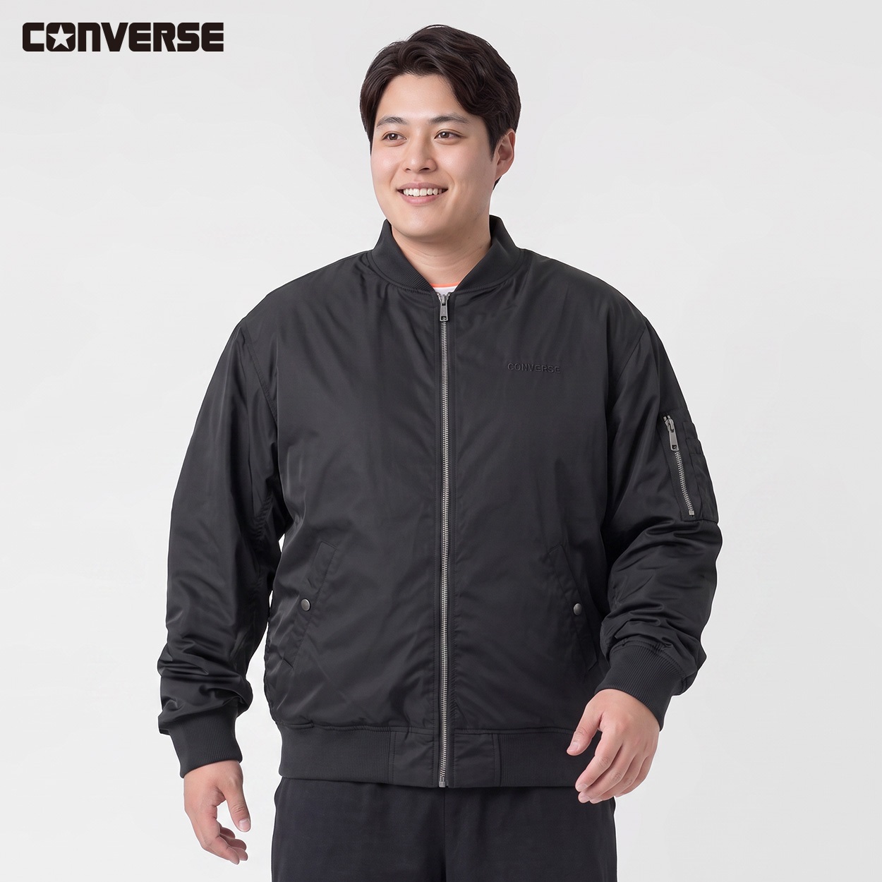 大きいサイズ CONVERSE 裏ボアMA1 メンズ GREATESS(グレイテス)(クロ-4L)
