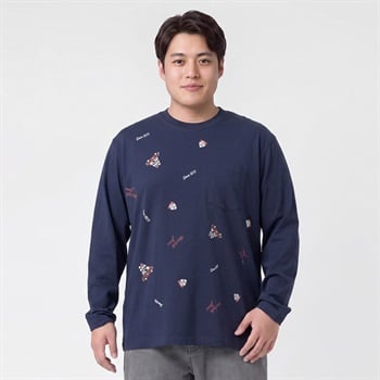 大きいサイズ プリントロングTシャツ メンズ GREATESS(グレイテス)(コイアオ-3L)