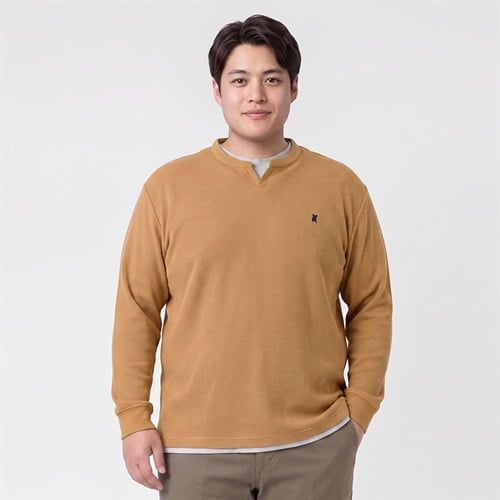 大きいサイズ フェイクレイヤードロングTシャツ メンズ GREATESS(グレイテス)