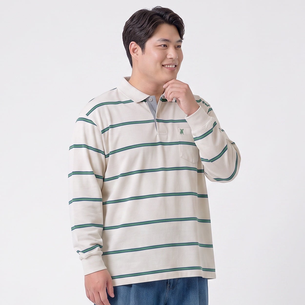大きいサイズ 長袖ポロシャツ メンズ GREATESS(グレイテス)(キナリ-5L)