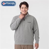 大きいサイズ OUTDOOR PRODUCTS 裏起毛ハーフジップトレーナー メンズ GREATESS(グレイテス)(ウスクロ-3L)