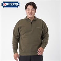 大きいサイズ OUTDOOR PRODUCTS 裏起毛ハーフジップトレーナー メンズ GREATESS(グレイテス)(コイミドリ-2L)