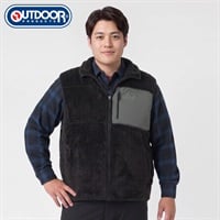 大きいサイズ OUTDOOR PRODUCTS フリースベスト メンズ GREATESS(グレイテス)(クロ-3L)