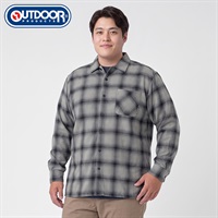 大きいサイズ OUTDOOR PRODUCTS ビエラ起毛チェックシャツ メンズ GREATESS(グレイテス)(ウスクロ-3L)