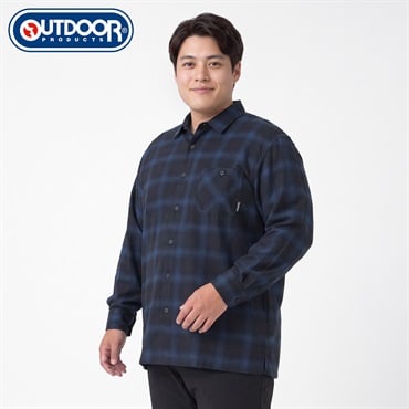 大きいサイズ OUTDOOR PRODUCTS ビエラ起毛チェックシャツ メンズ GREATESS(グレイテス)(コイアオ-3L)